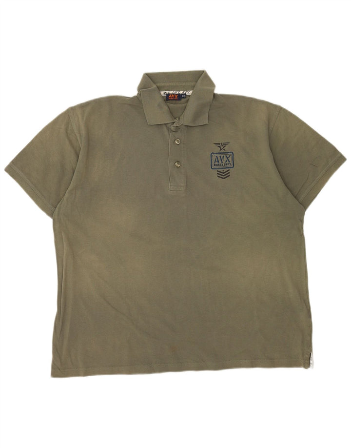 Polo da uomo Avirex 2XL cotone kaki