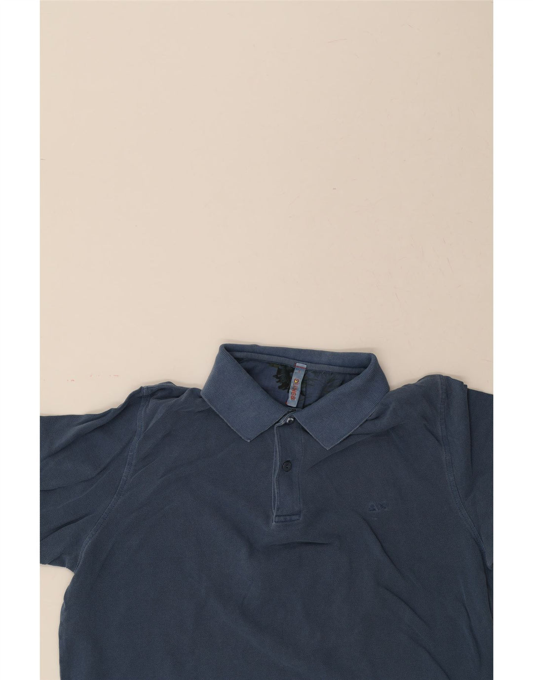 SUN68 Mens Polo Shirt Large Navy Blue Cotton Vintage Sun68 and Second-Hand Sun68 from Messina Hembry 