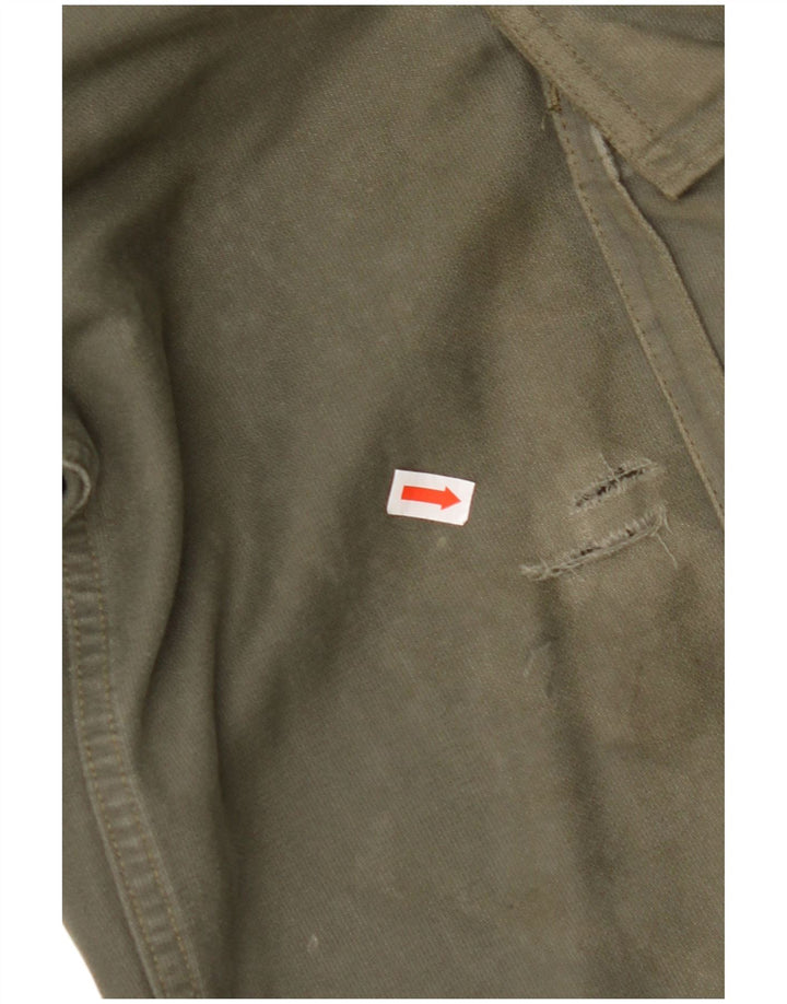 Pantaloni cargo dritti da uomo VINTAGE W30 L28 cotone kaki