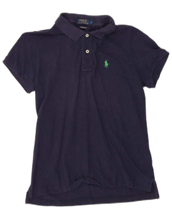 Polo Ralph Lauren Polo skinny da uomo di grandi dimensioni in cotone blu navy