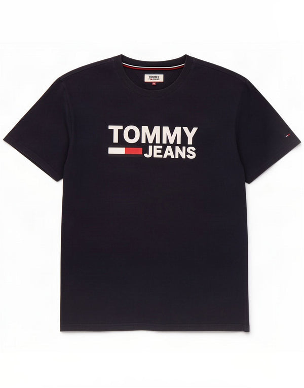 Tommy Hilfiger Mens Graphic T-Shirt Top XL Navy Blue Cotton
