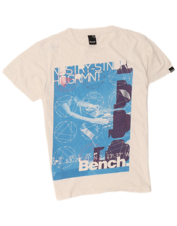 T-shirt grafica da uomo Bench Top bianco medio