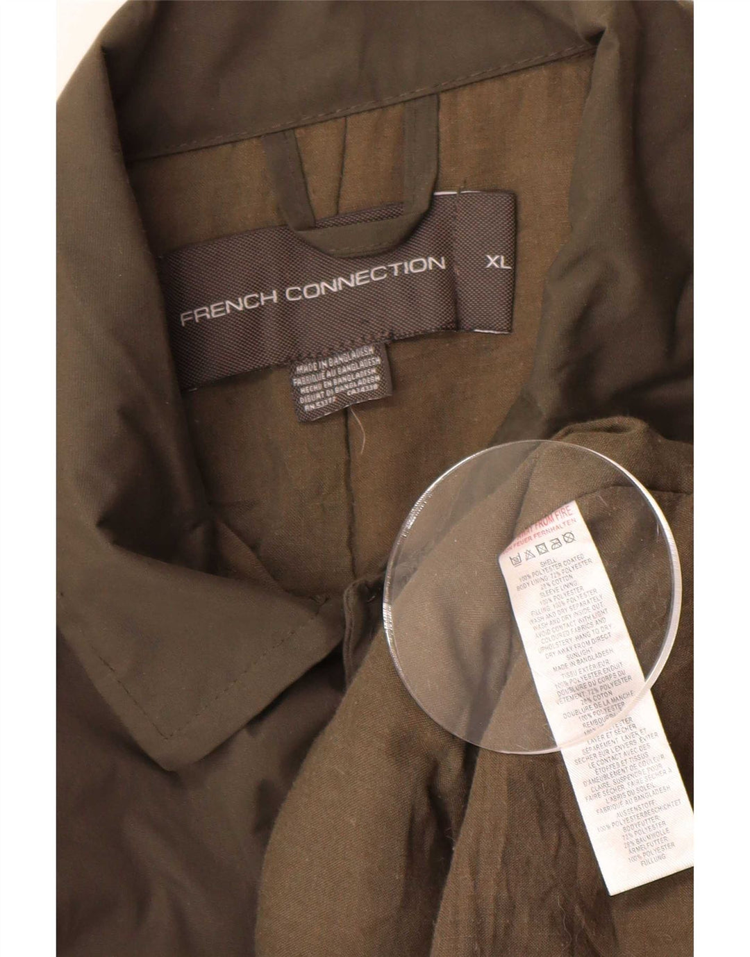 Cappotto da uomo French Connection UK 42 XL Poliestere kaki