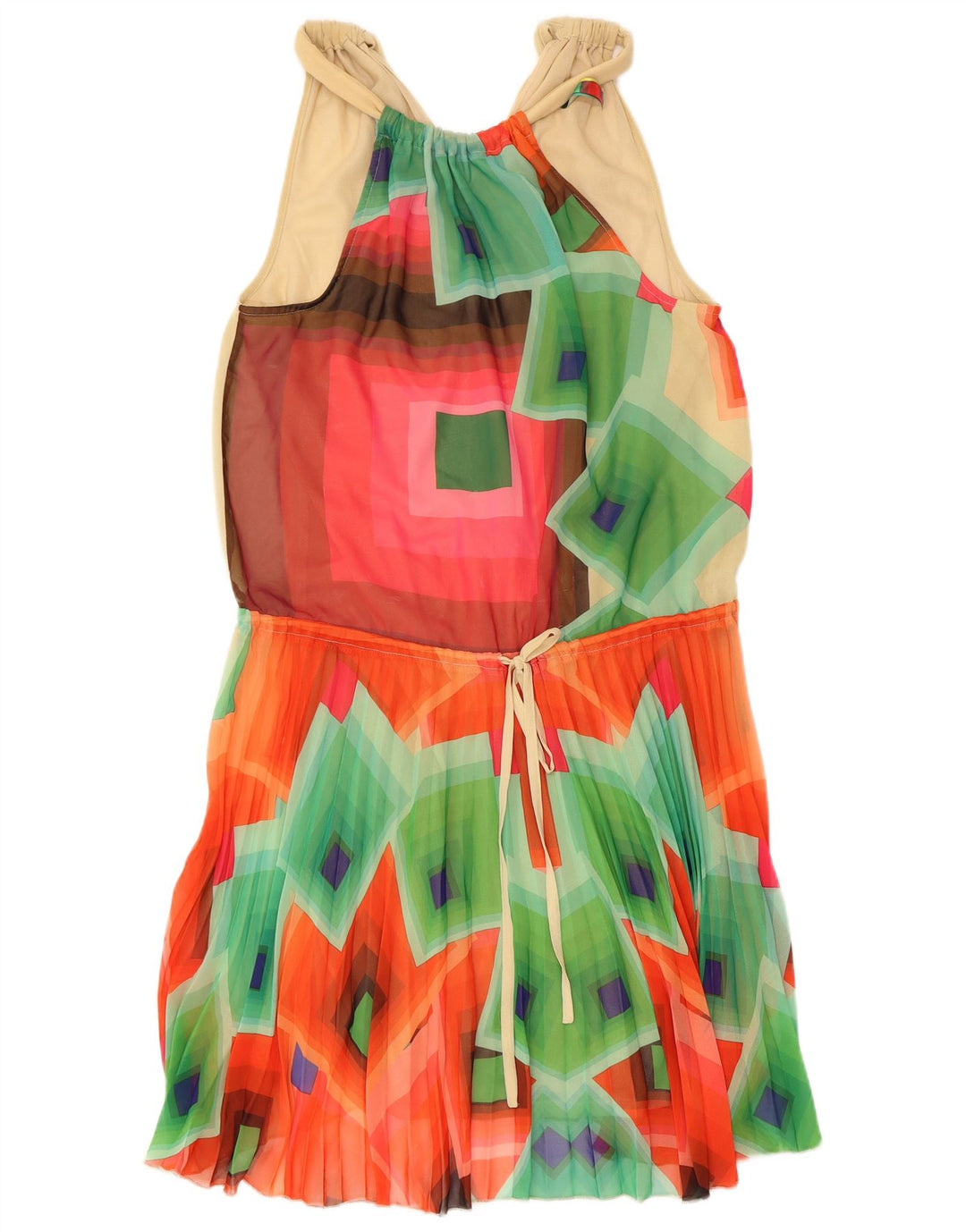 Desigual Abito da donna Halter EU 40 Medio multicolore geometrico