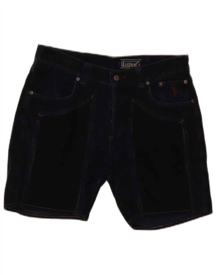 Pantaloncini di velluto a coste da uomo Jeckerson W33 cotone blu navy medio