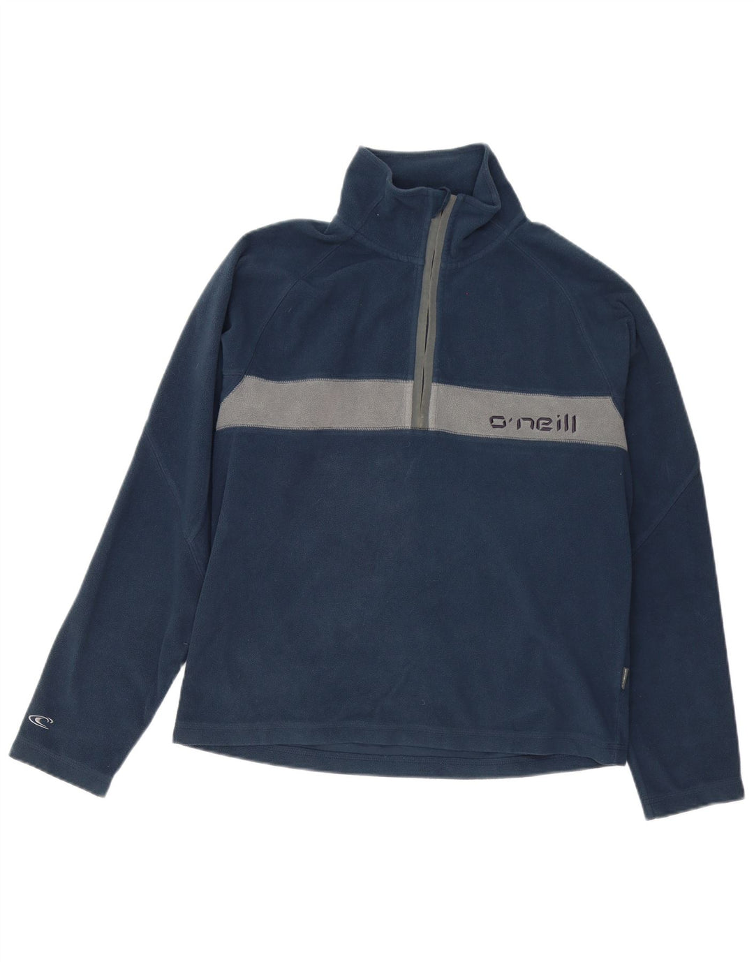 Maglione in pile da uomo con zip e collo O'Neill color block medio blu navy