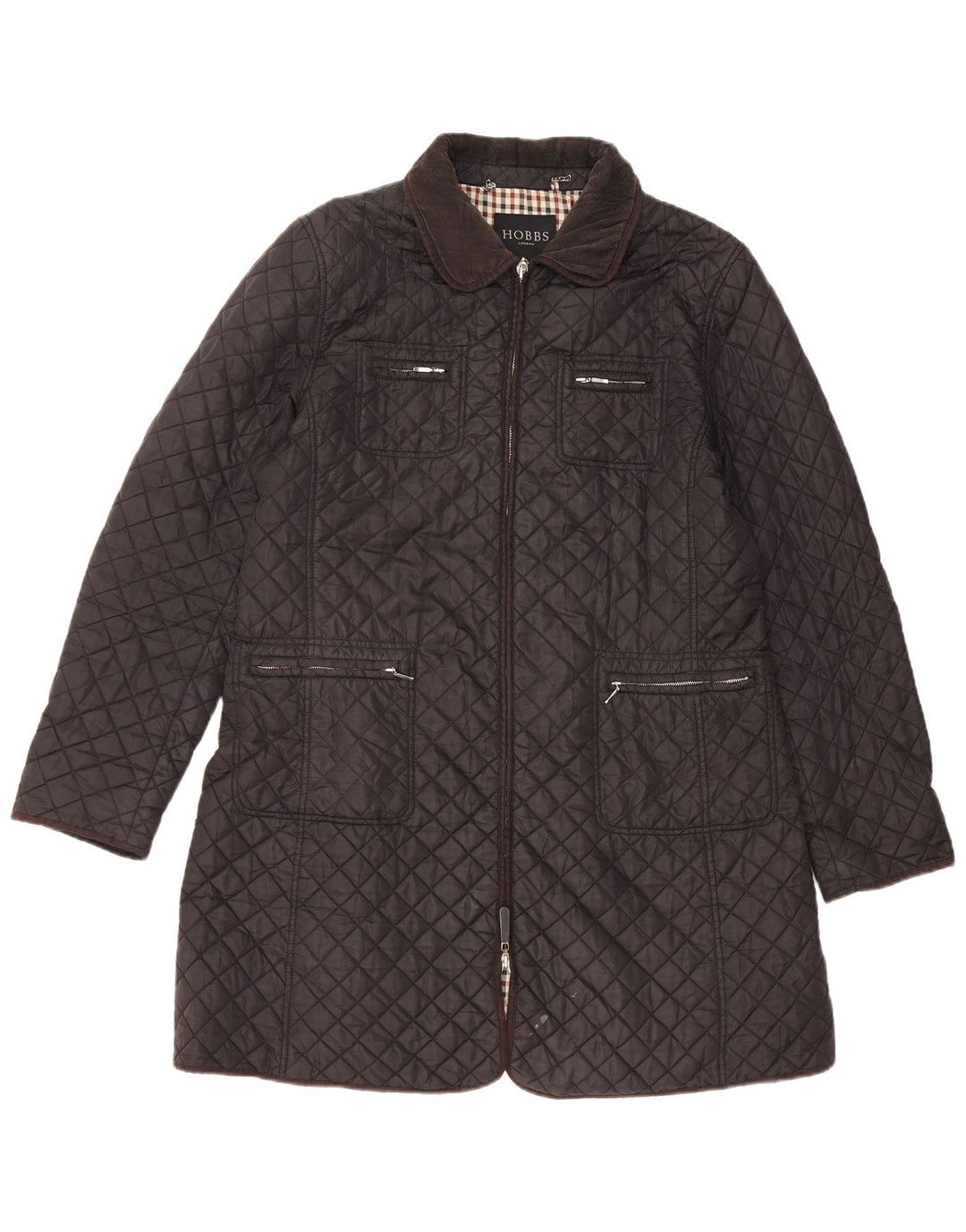 Giacca trapuntata trapuntata da donna Hobbs UK 14 nylon nero medio
