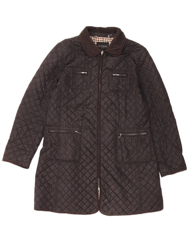 Giacca trapuntata trapuntata da donna Hobbs UK 14 nylon nero medio
