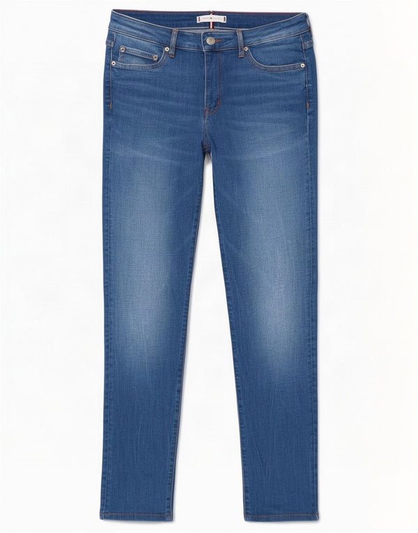 Tommy Hilfiger Donna Venice Slim Jeans W30 L27 Cotone Blu