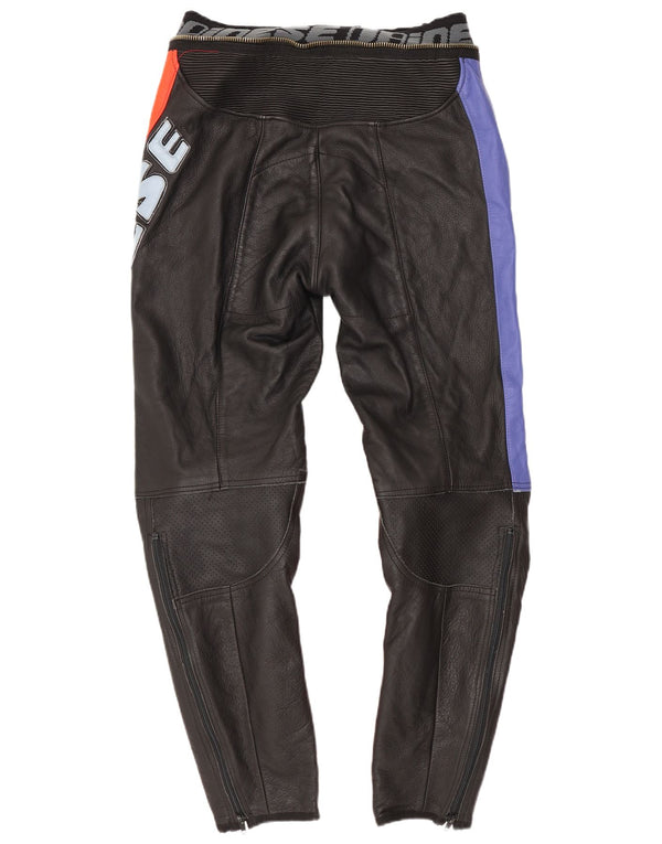 Pantaloni Moto Racer in pelle da uomo Dainese IT 44 XS W27 L27 Nero Colourblock
