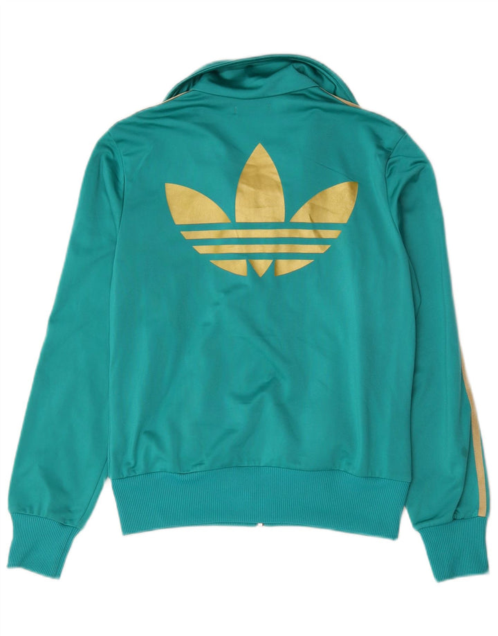 Giacca da ginnastica grafica da donna Adidas IT 46 poliestere verde medio