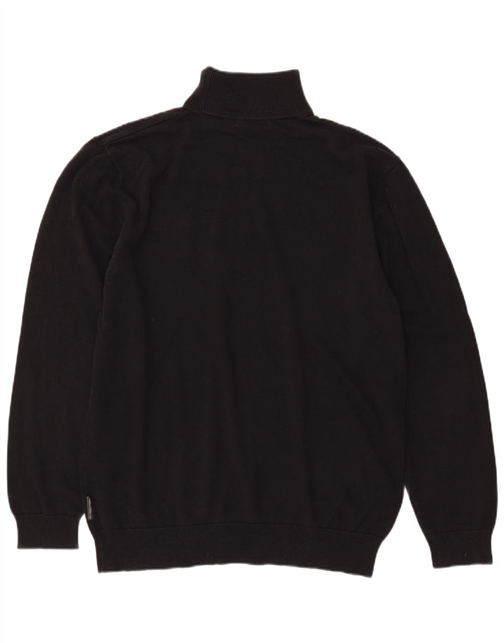 FRENCH CONNECTION Maglione maglione da uomo con collo alto 3XL cotone nero