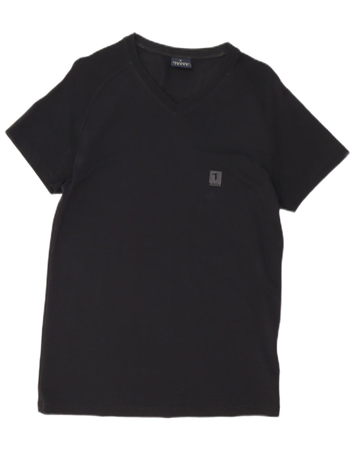 TRUSSARDI JEANS T-shirt Uomo Top Large Nera in Poliammide