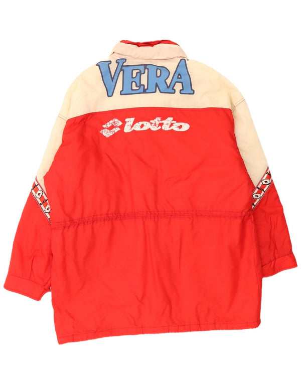 Giacca a vento grafica da uomo Lotto UK 42 XL Blocco colore rosso