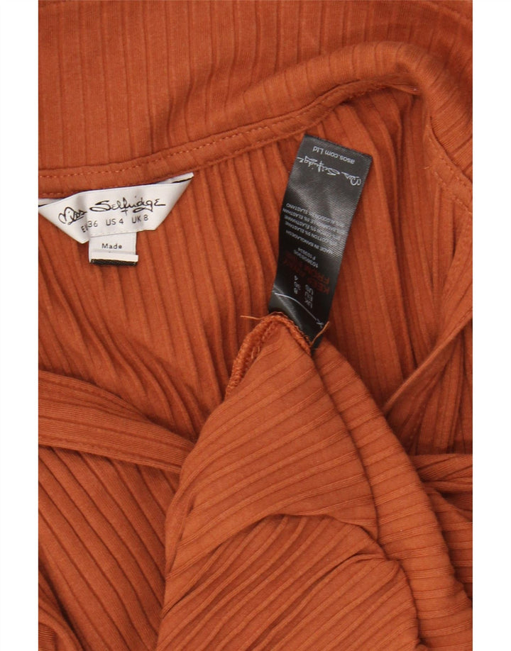 MISS SELFRIDGE Body da donna UK 8 piccolo cotone marrone