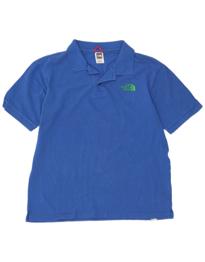 Polo da uomo The North Face in cotone blu medio