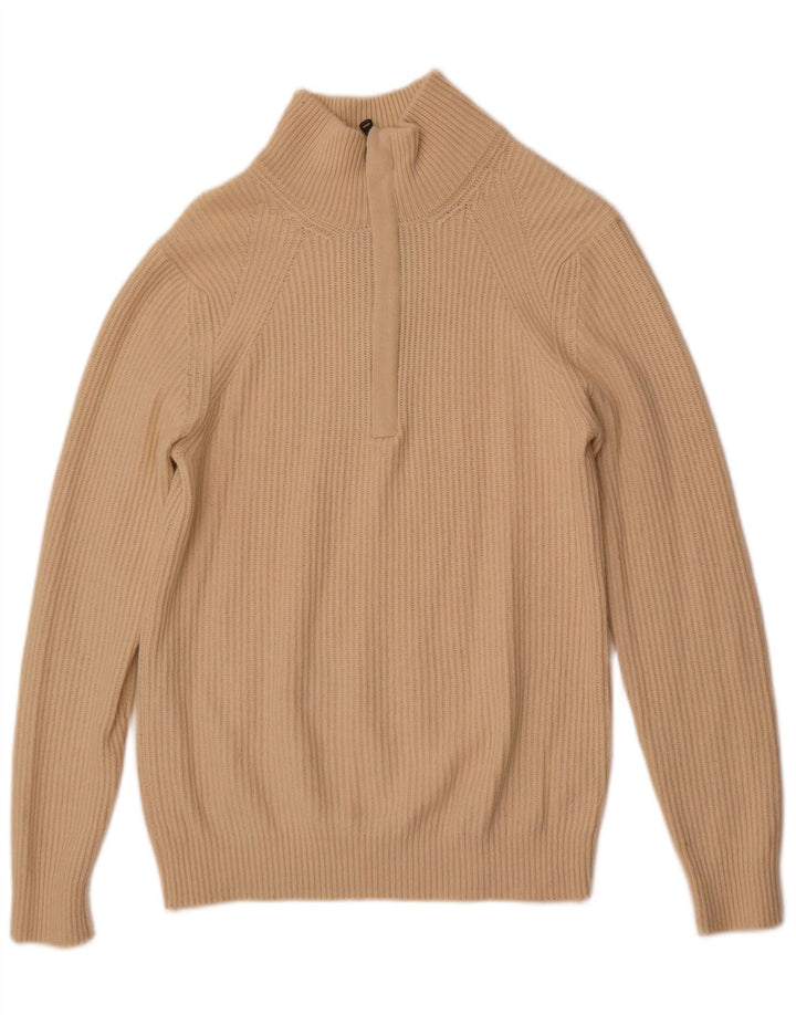 Maglione da uomo Sisley con zip e collo piccolo in poliammide bianco sporco
