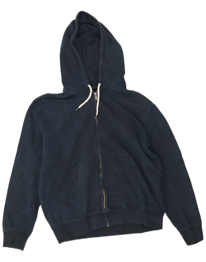 Maglione con cappuccio e zip da uomo Marks & Spencer grande in cotone blu navy