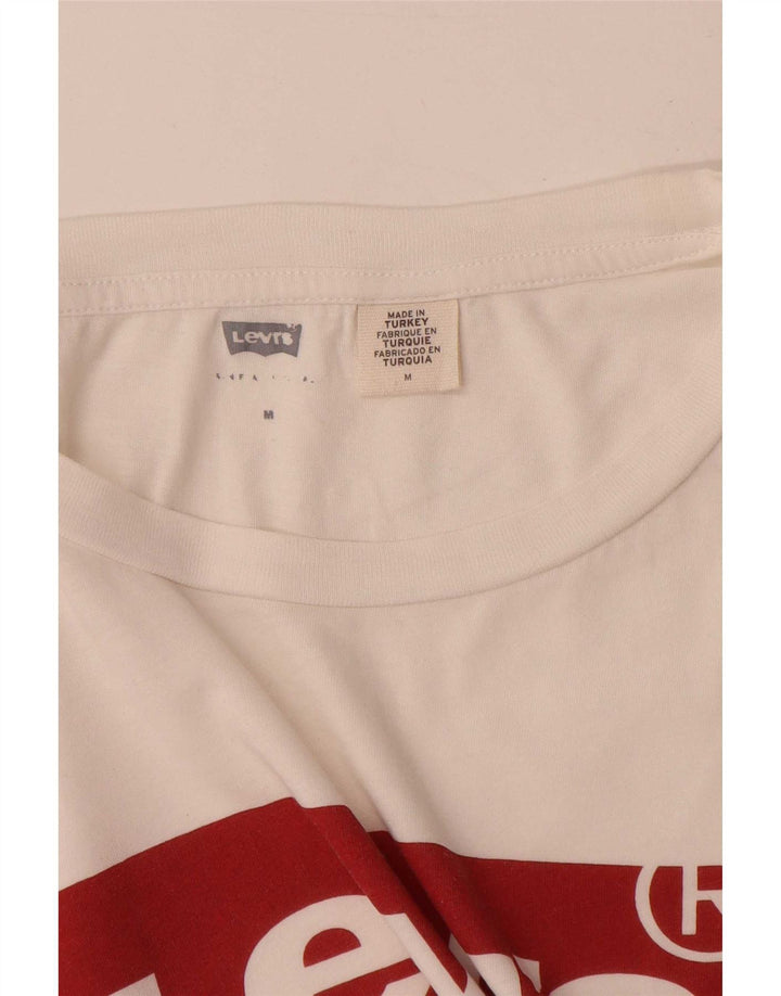 T-shirt grafica da donna Levi's Top UK 14 Medium White