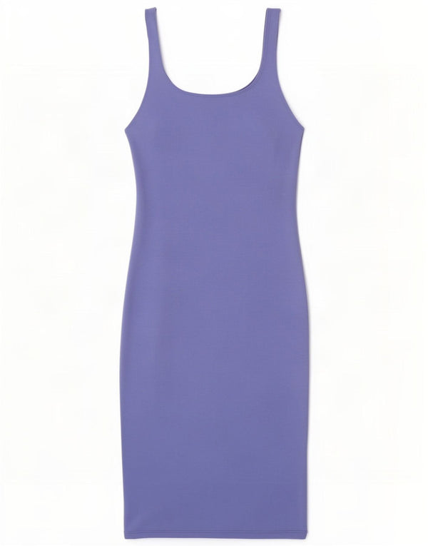 Abito aderente senza maniche da donna Zara UK 14 Grande poliestere viola