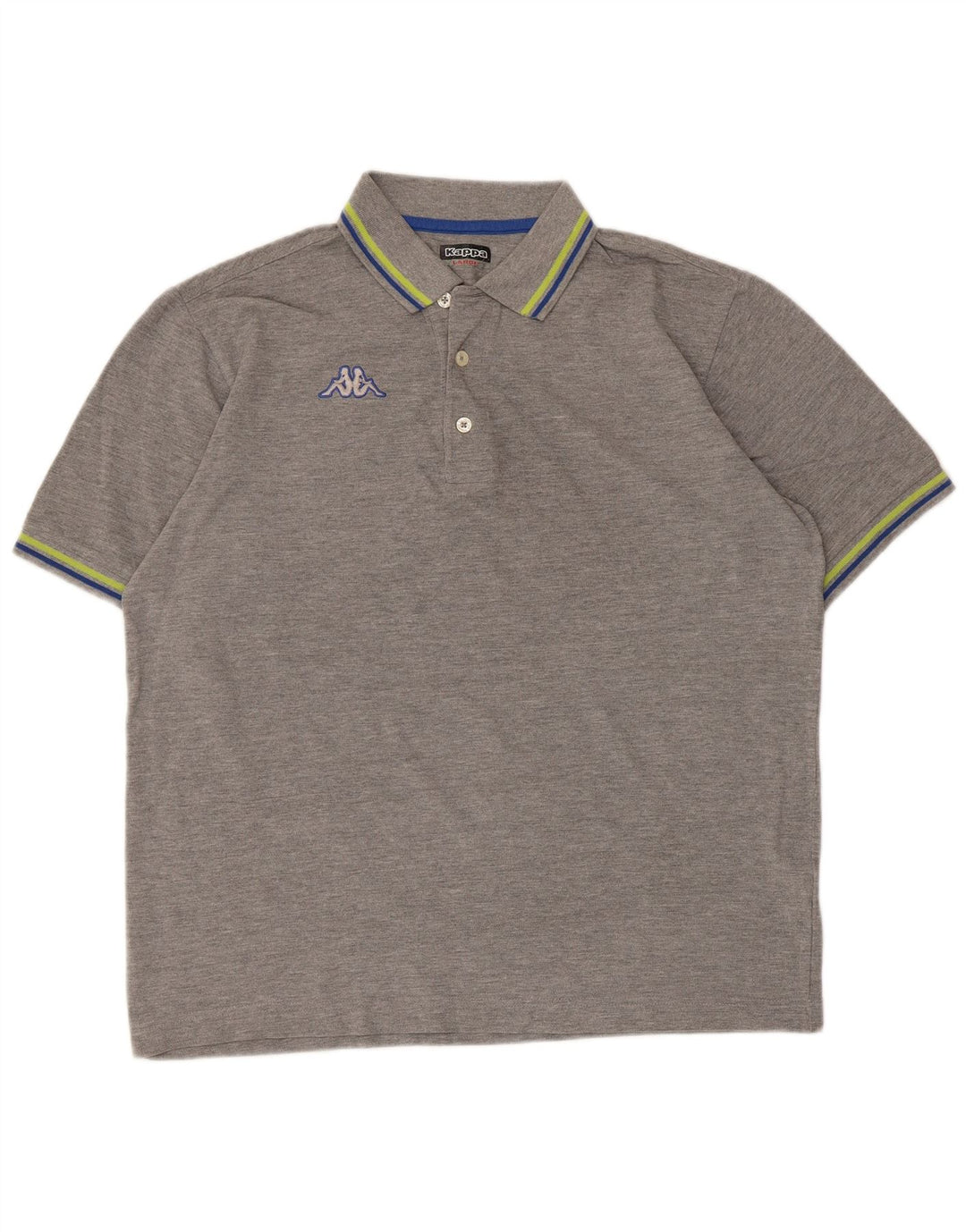 Polo Kappa Uomo Large in cotone mélange grigio