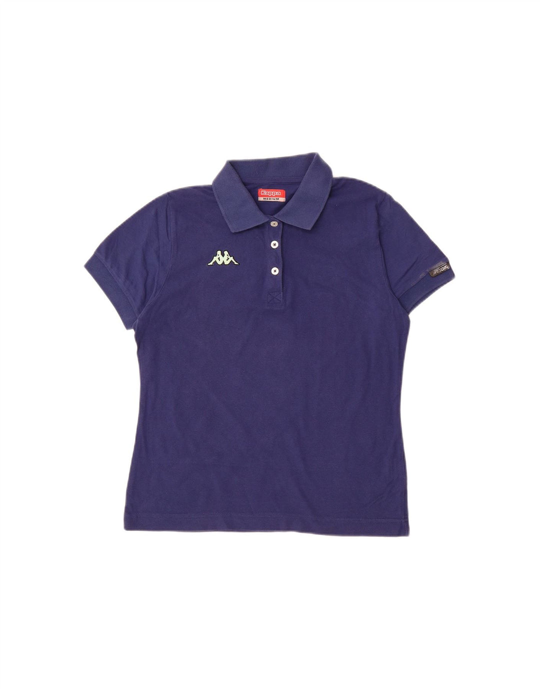 KAPPA Womens Polo Shirt UK 14 Medium Navy Blue Cotton Vintage Kappa and Second-Hand Kappa from Messina Hembry 