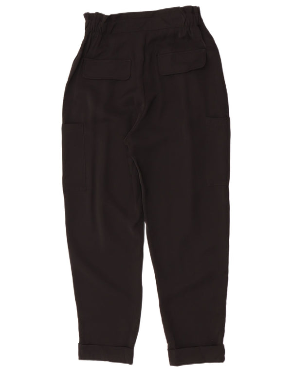 Pantaloni cargo larghi a vita alta da donna Zara EU 36 XS W26 L25 neri