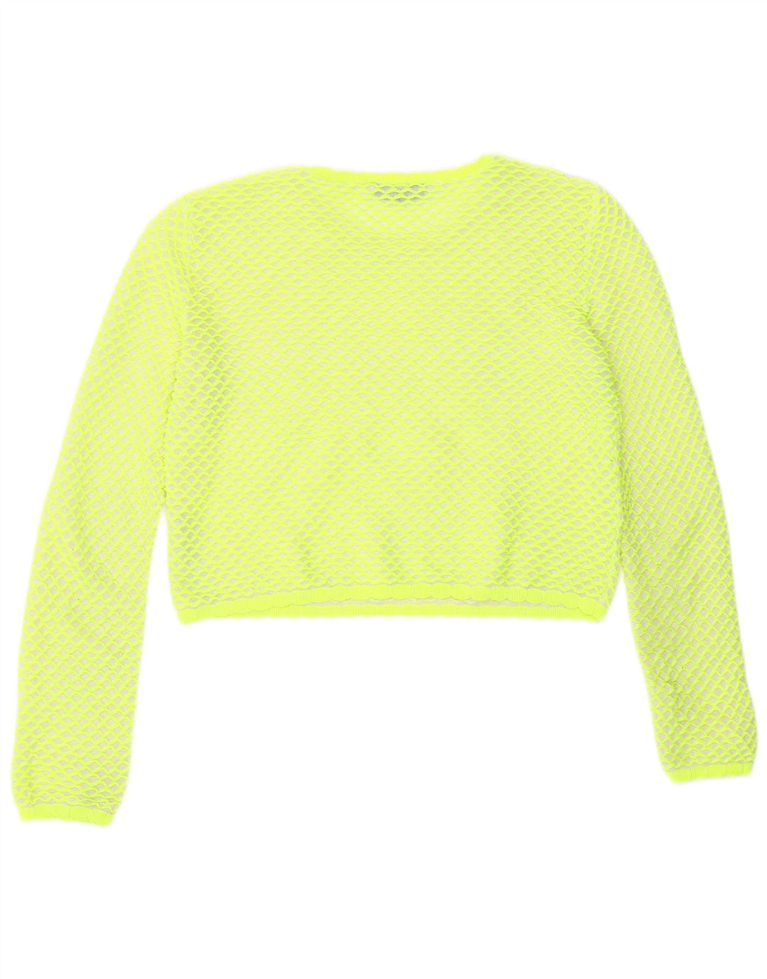 Top corto da donna Zara in camicetta UK 14 Poliestere geometrico verde medio