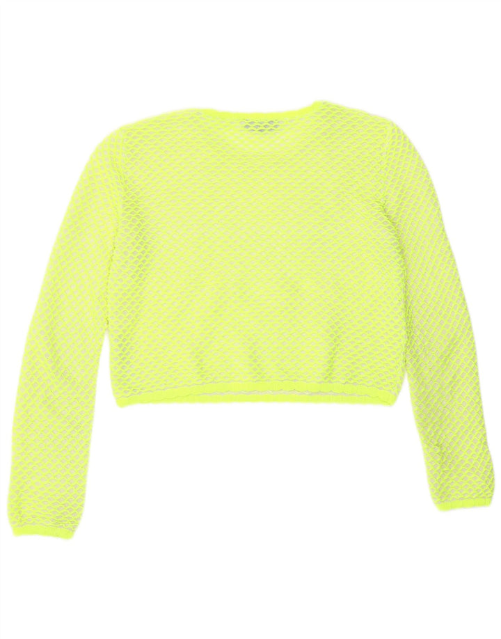 Top corto da donna Zara in camicetta UK 14 Poliestere geometrico verde medio