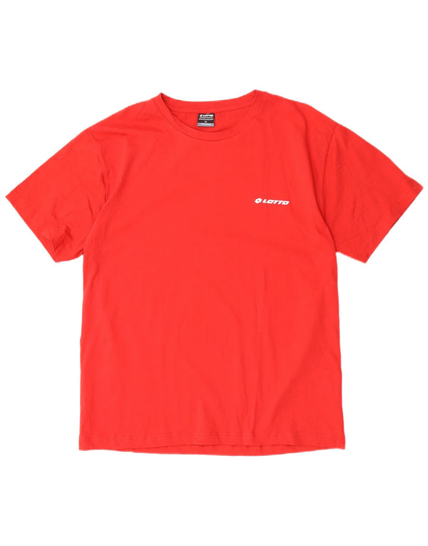 T-shirt da uomo Lotto Top XL rossa in cotone