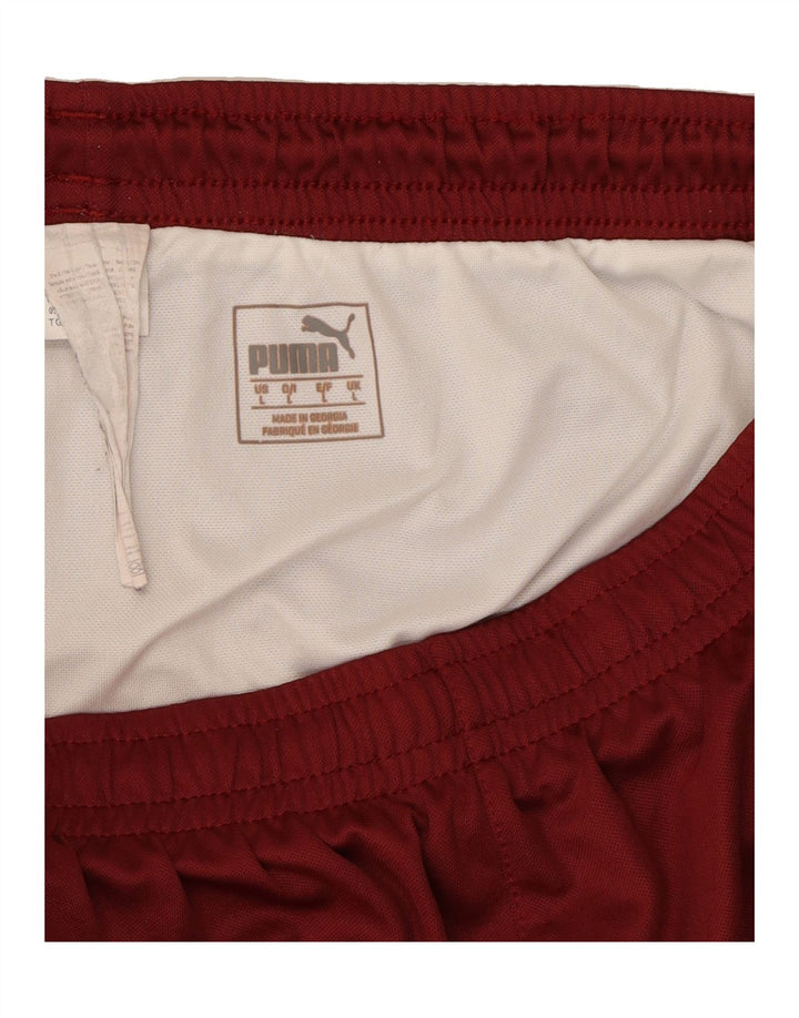 PUMA Mens Sport Shorts Large  Burgundy Colourblock Vintage Puma and Second-Hand Puma from Messina Hembry 
