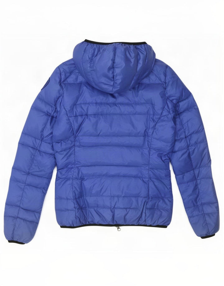 Giacca imbottita con cappuccio da donna Blauer UK 10 Small blu in poliammide