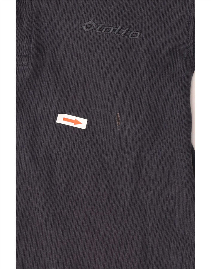 Polo da uomo Lotto in cotone medio blu navy