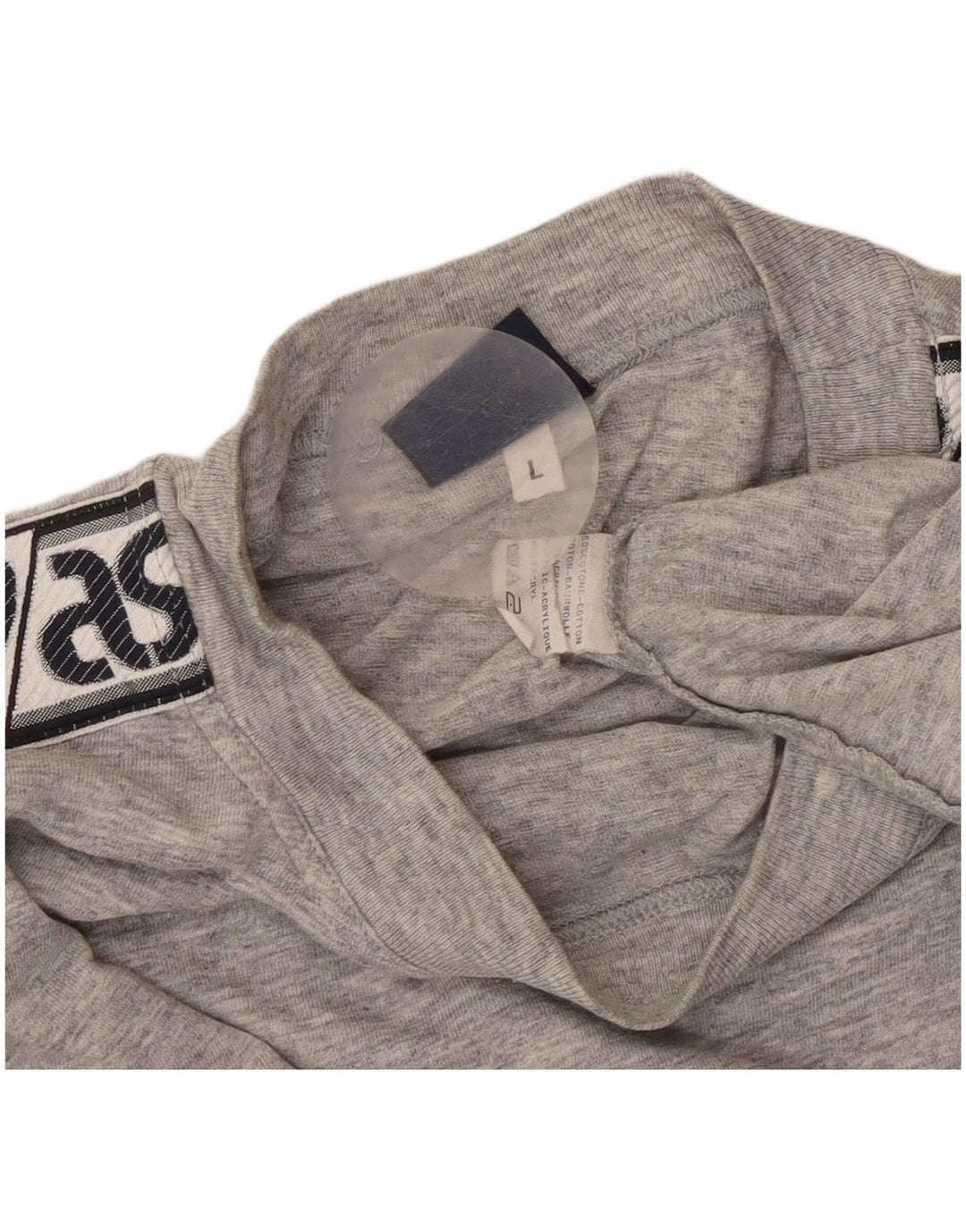 T-shirt grafica ASICS da uomo, grande, in cotone mélange grigio