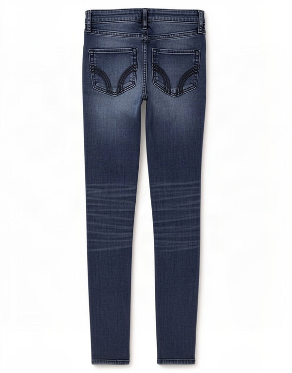 Jeans skinny Hollister da donna US 0 XS W24 L27 cotone blu