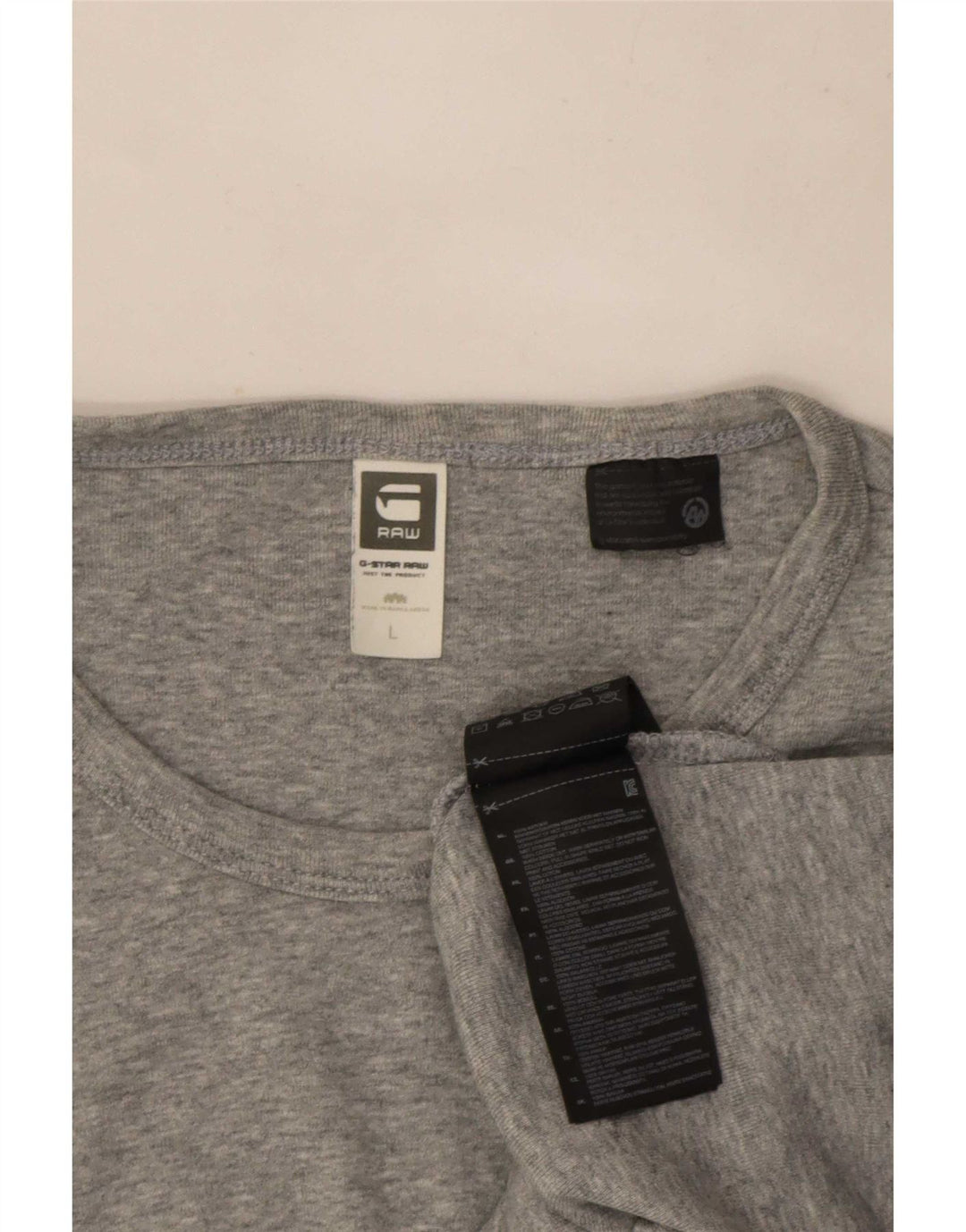 Top da uomo G-Star a maniche lunghe in cotone chiazzato grigio grande