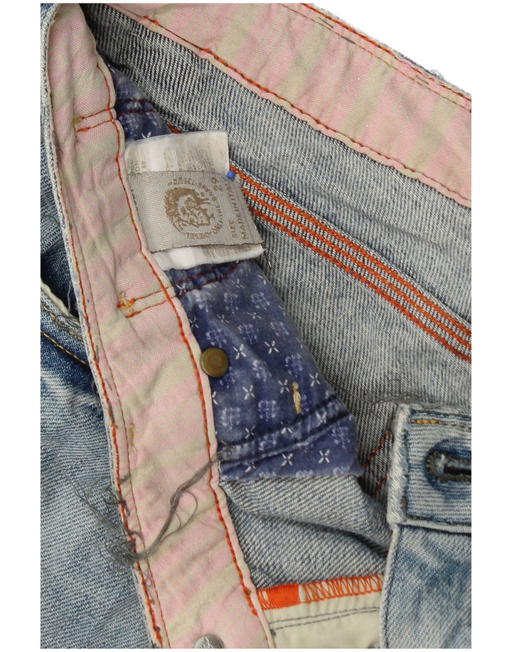 DIESEL Womens Straight Jeans W29 L28 Blue Cotton