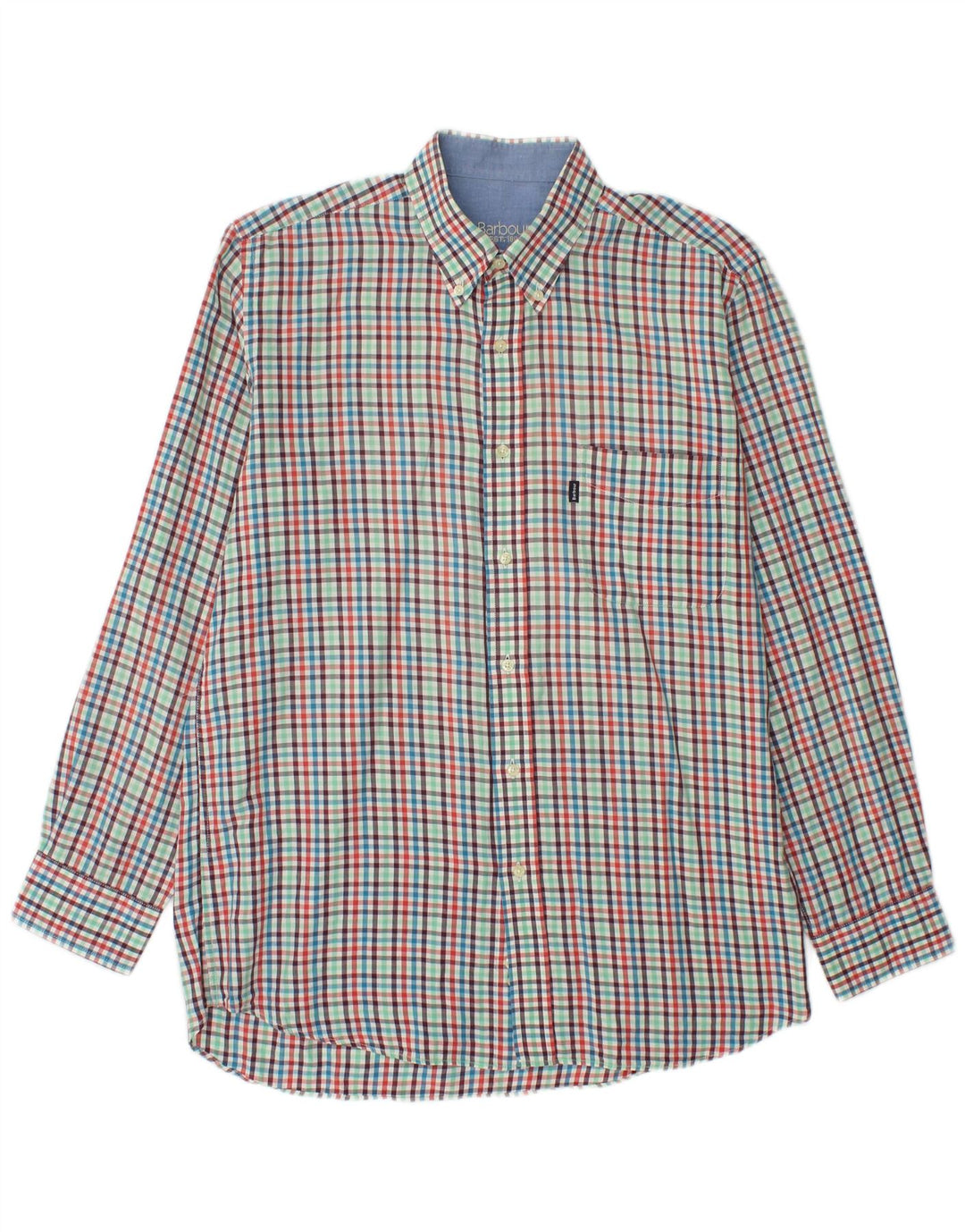 BARBOUR Camicia Uomo Media Cotone Vichy Multicolore