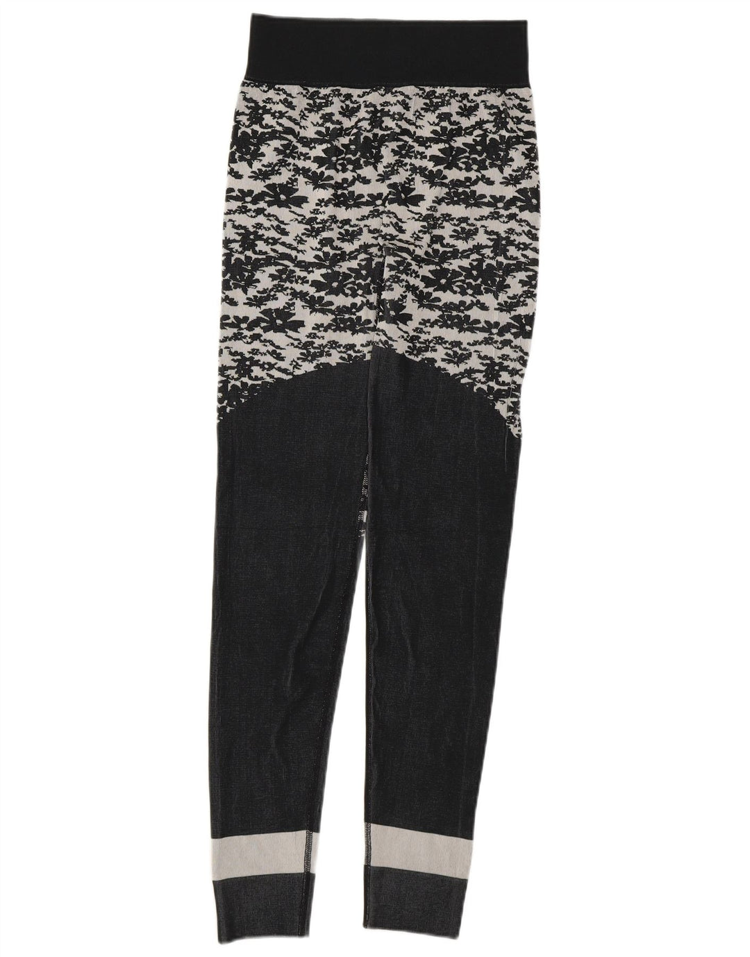 Leggings Adidas Stella McCartney da donna UK 8 piccolo poliestere floreale grigio