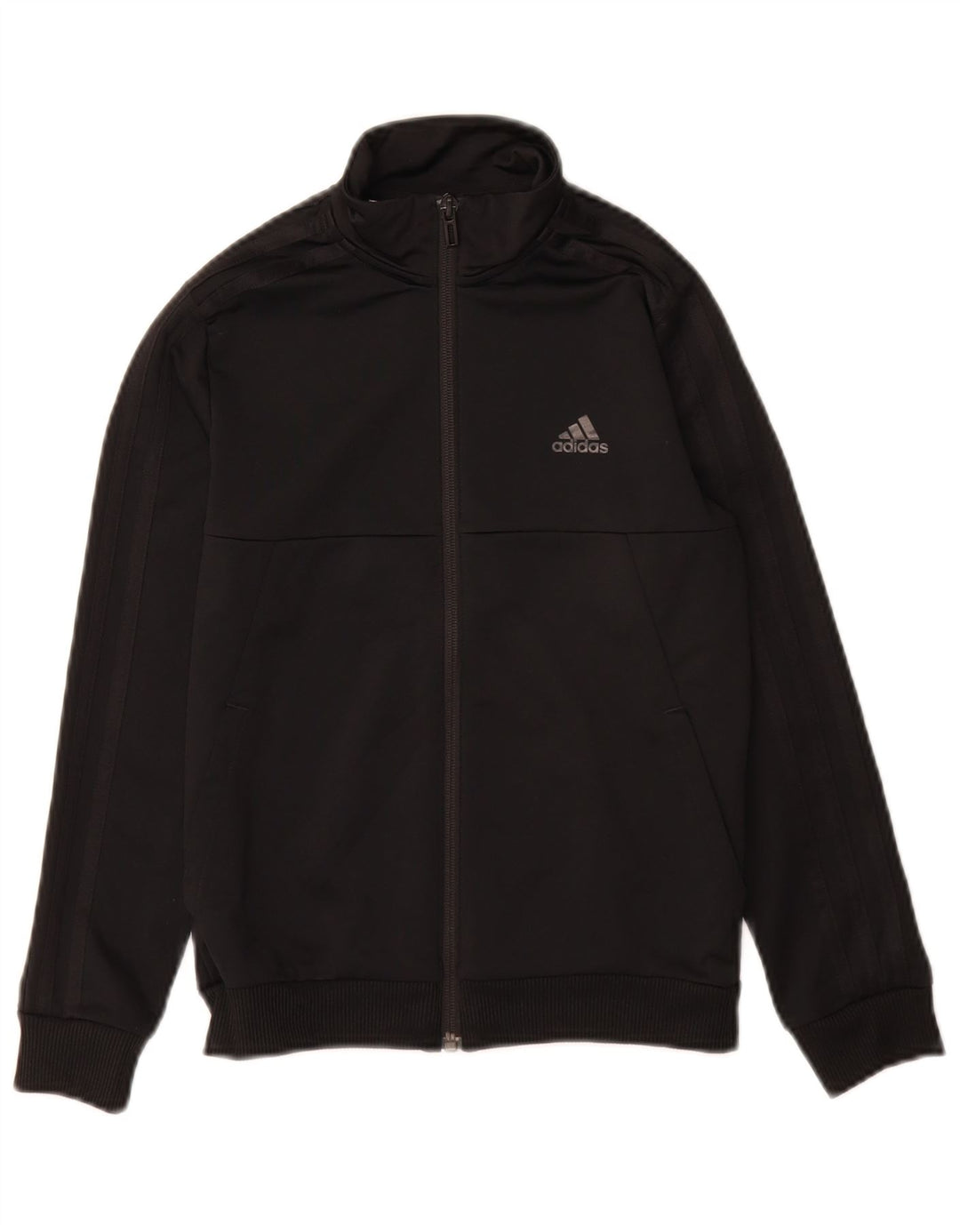 Giacca superiore della tuta Adidas Climalite da ragazzo 9-10 anni in poliestere nero