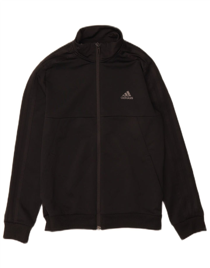 Giacca superiore della tuta Adidas Climalite da ragazzo 9-10 anni in poliestere nero