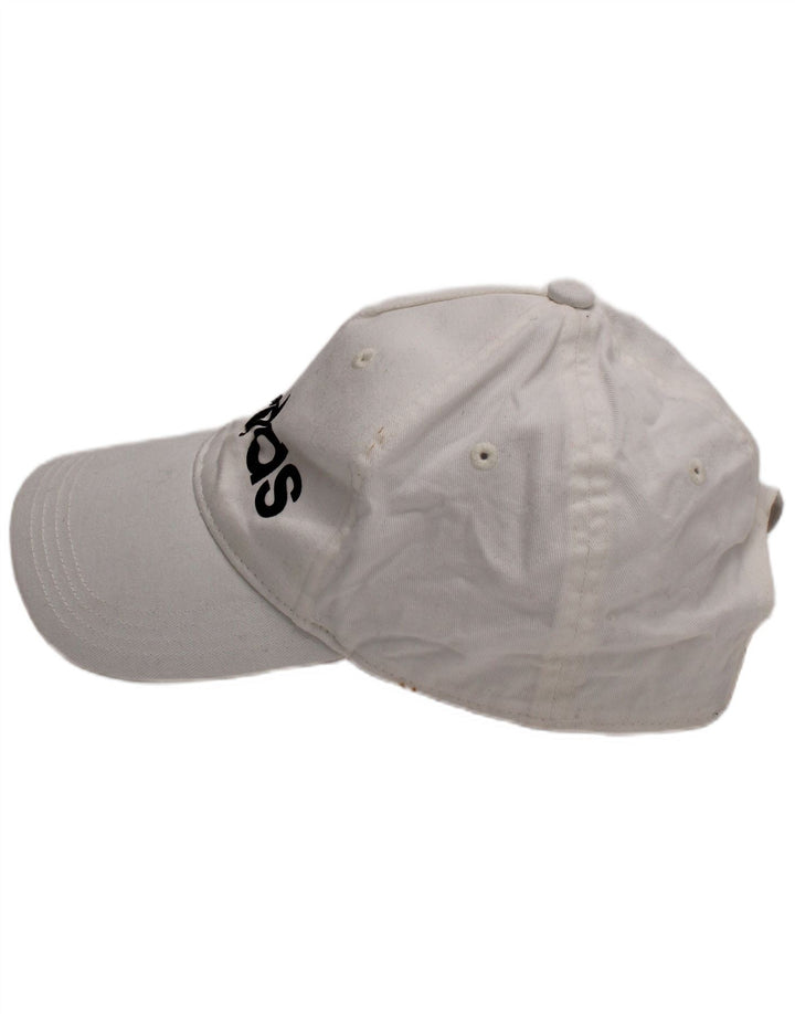 Berretto da baseball grafico da uomo Adidas taglia unica in cotone bianco