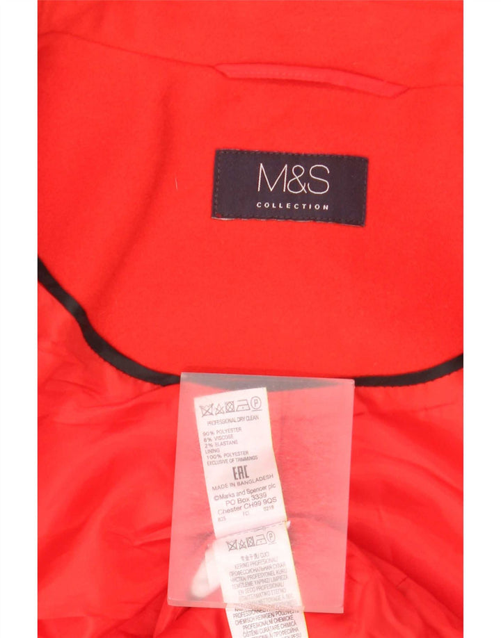 Soprabito da donna Marks & Spencer UK 12 poliestere rosso medio