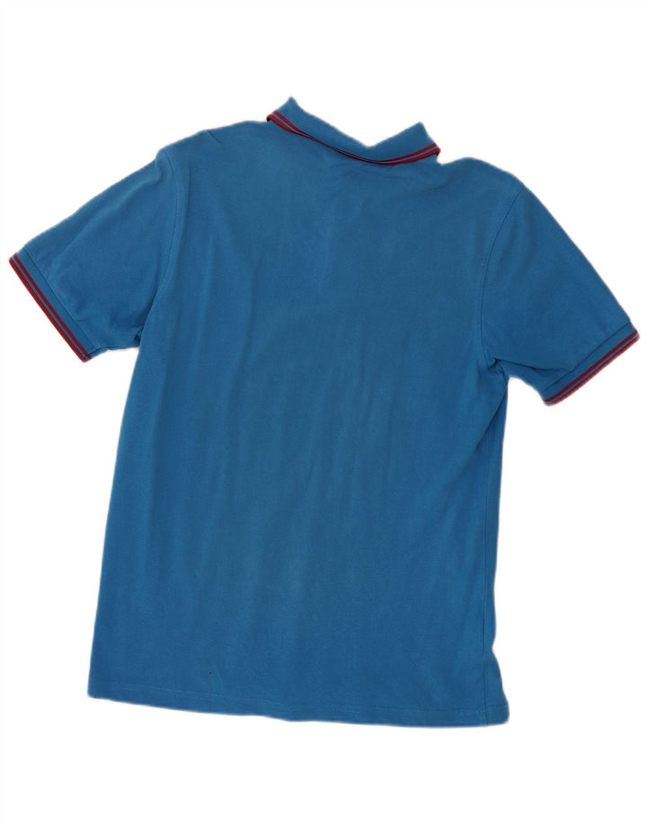 Polo da uomo Fred Perry in cotone a righe blu medio