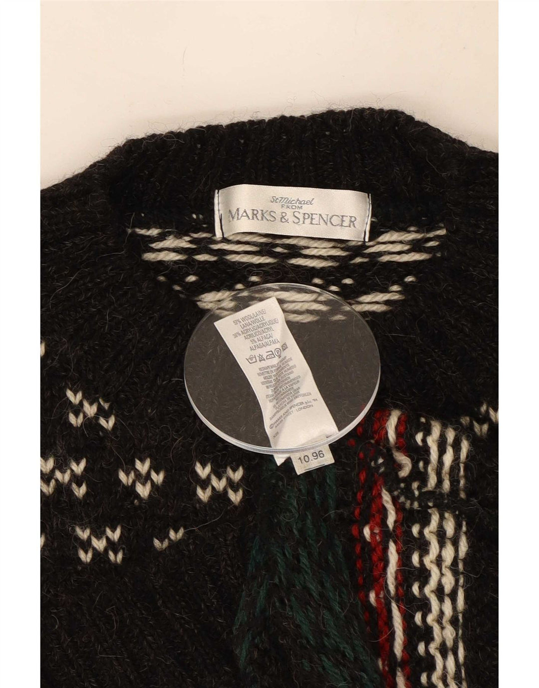 Maglione maglione girocollo da uomo Marks & Spencer St. Michael XL nero