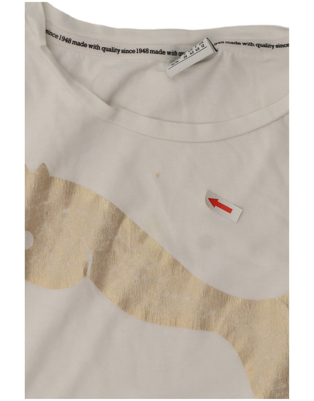 T-shirt grafica da donna PUMA Top UK 12 Medium White