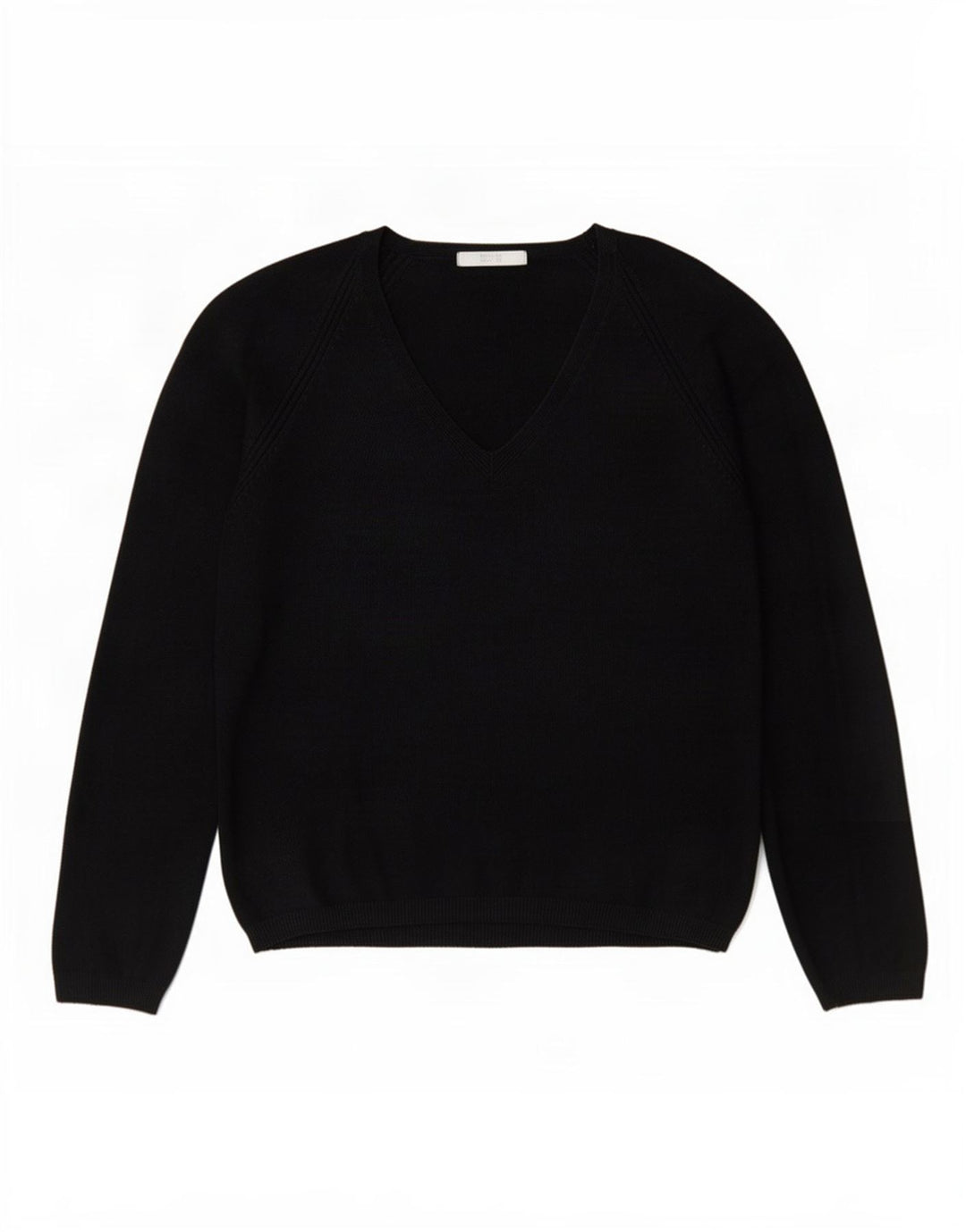 Maglione maglione con scollo a V da donna Marks & Spencer UK 12 medio nero