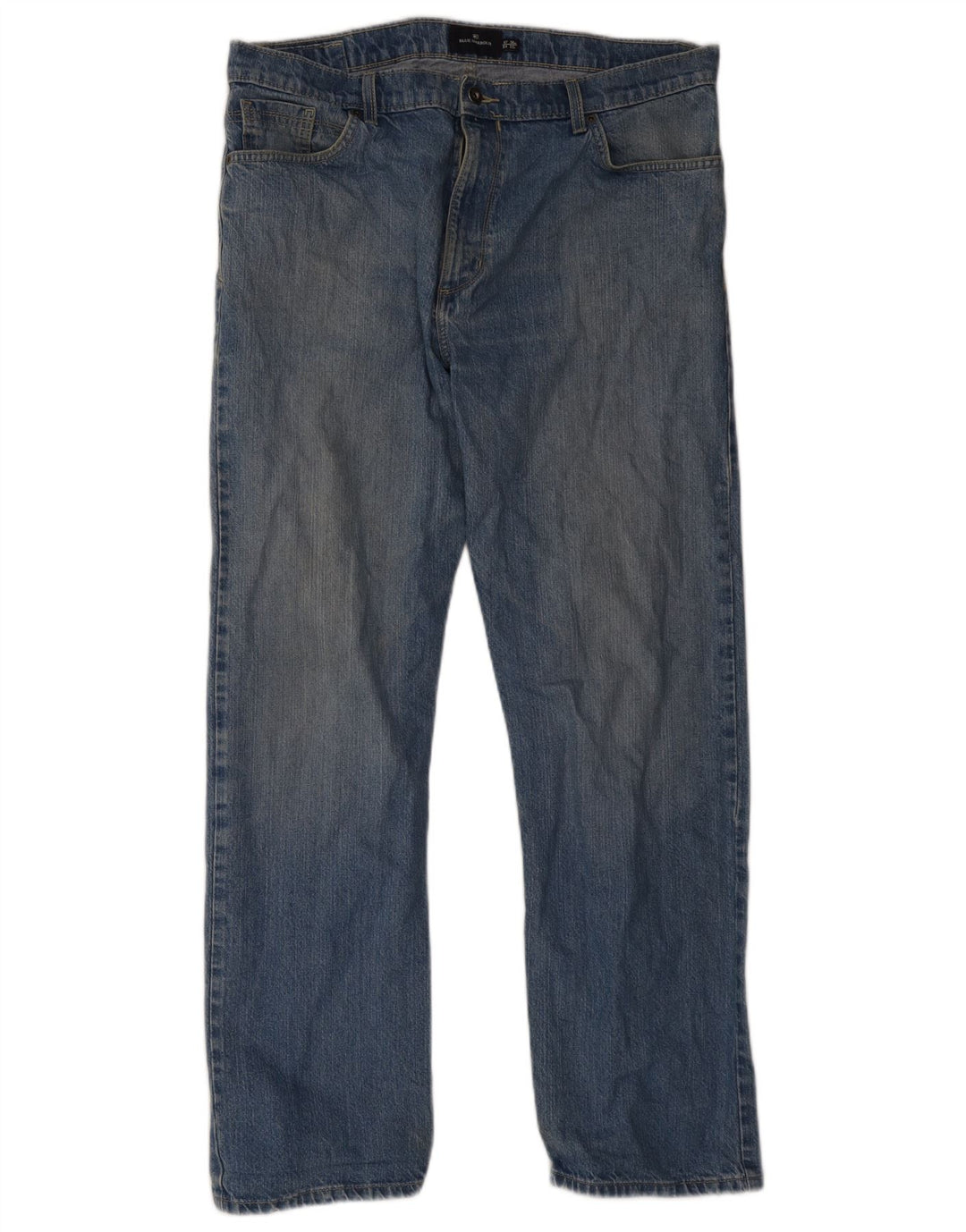 Jeans dritti da uomo Marks & Spencer Blue Harbour W38 L33 cotone blu