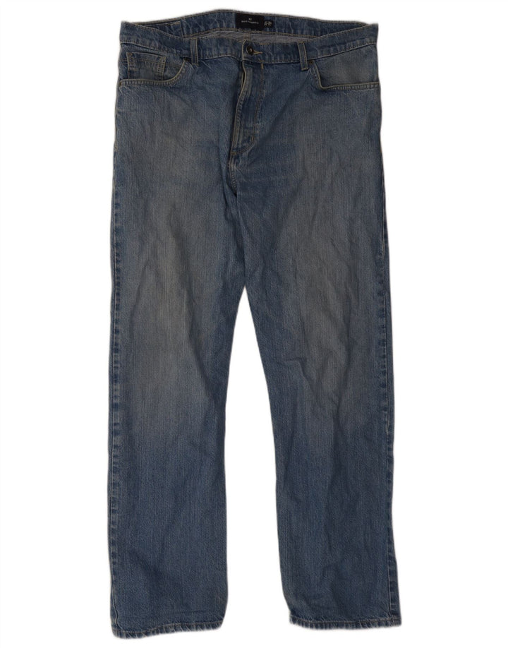 Jeans dritti da uomo Marks & Spencer Blue Harbour W38 L33 cotone blu