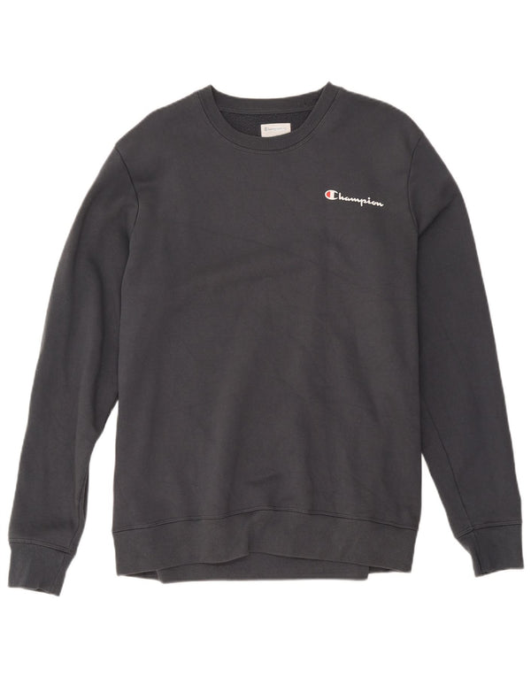 Felpa da uomo Champion Maglione grande in cotone grigio
